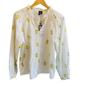 VERO MODA NWT Vmmaya V Neck Snow White Venus Top